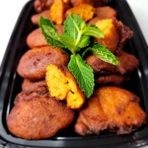 Spicy Plantain Fritters - Mossa Aganyin (Big Foil Pan)