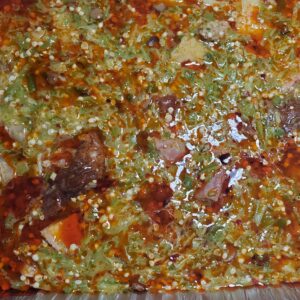 Okra Soup (Big Foil Pan, Cooked with assorted meat pieces)